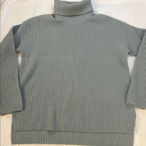 Wool cashmere Nordstrom moss green turtleneck sweater